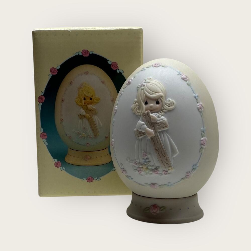 Precious Moments | 1991 "I Will Cherish the Old Rugged Cross" | Cream | 4.5 in.
